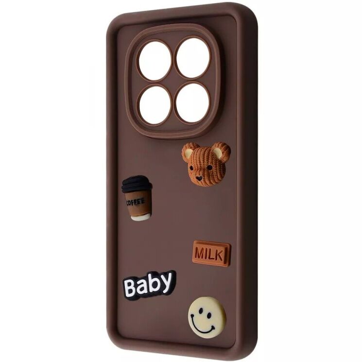 Защитный чехол Pretty Things Case для Xiaomi Redmi Note 14 Pro Plus - Brown / Bear: фото 1 из 6