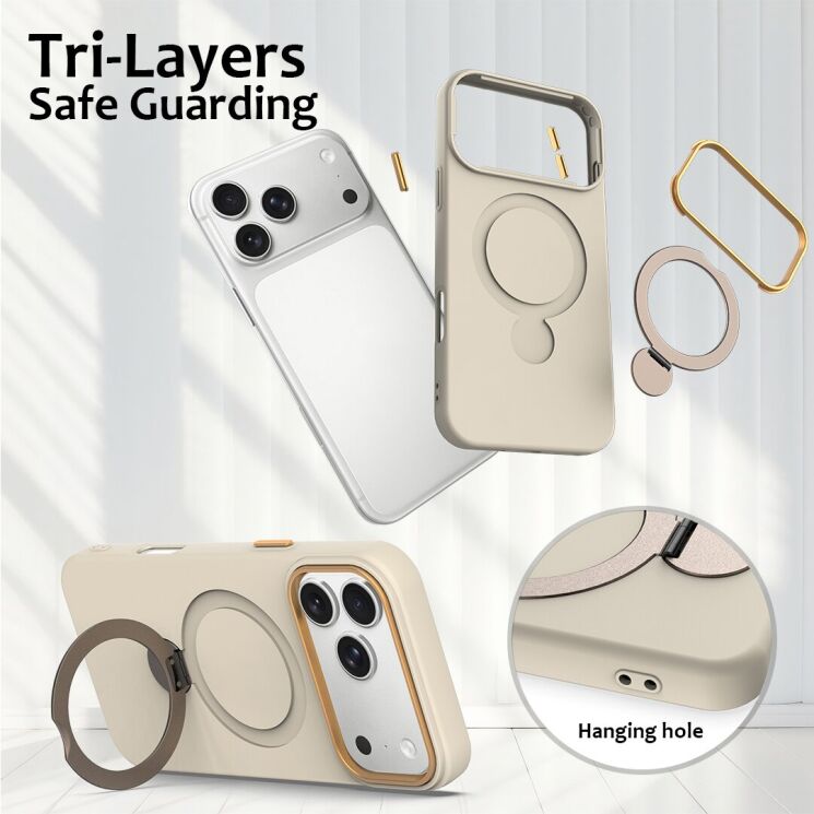 Защитный чехол Reframe Draco Casе для iPhone 17 Pro - Apricot: фото 6 из 7