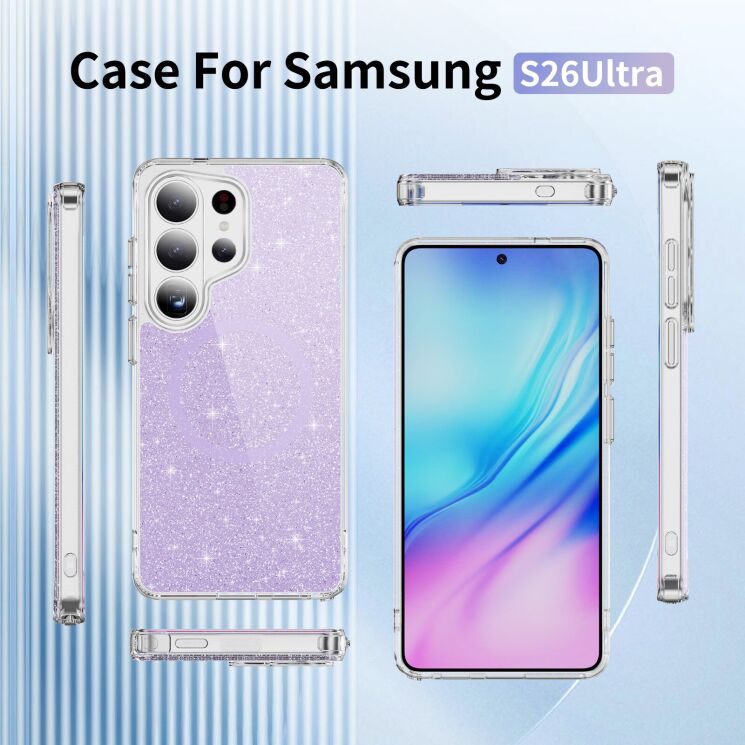 Защитный чехол Reframe Glitter Magnetic Case для Samsung Galaxy S26 Ultra (S948) - Pink: фото 9 из 9