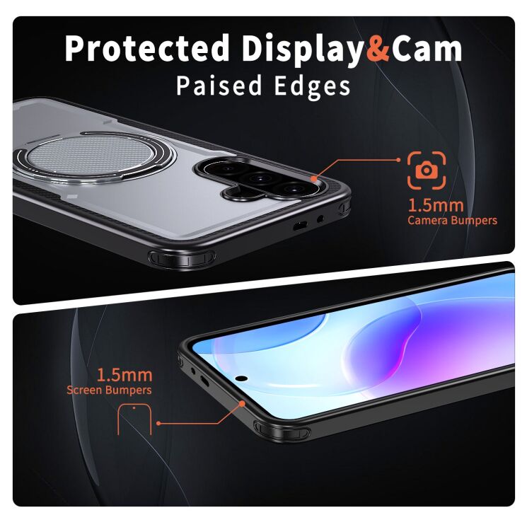 Захисний чохол Reframe Grip MagSafe для Samsung Galaxy A56 (A566) - Black: фото 4 з 6