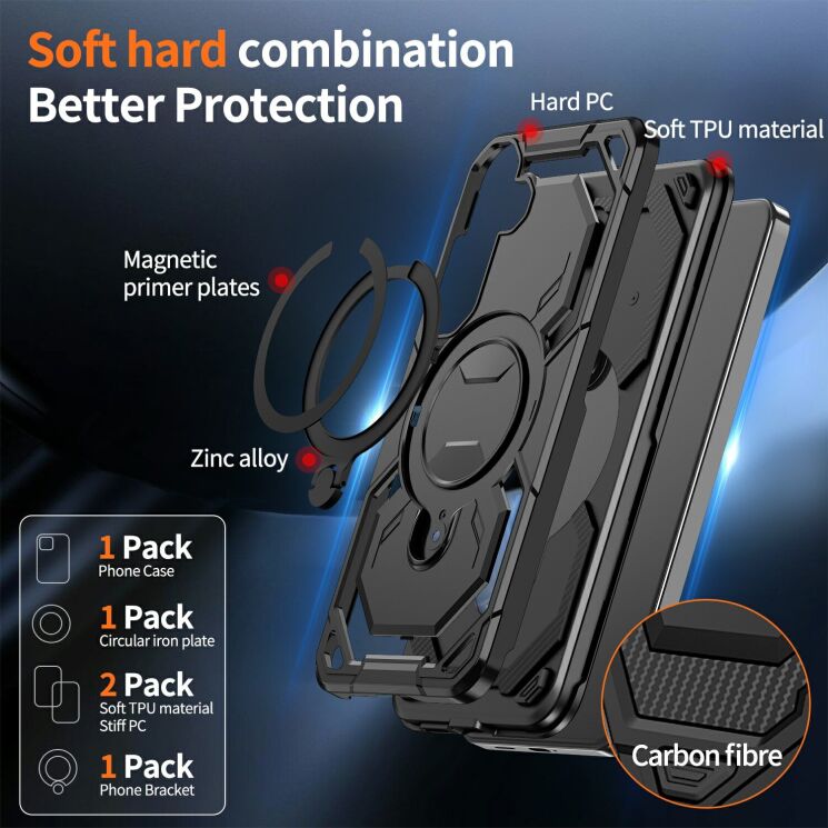 Захисний чохол Reframe Hybrid Magnetic для Samsung Galaxy S26 Plus - Black (404345B) Захисний чохол Reframe Hybrid Magnetic для Samsung Galaxy S26 Plus - Black: фото 2 з 7