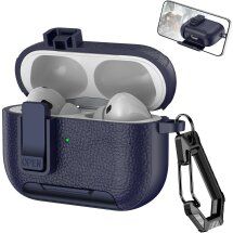 Захисний чохол Reframe Leather Texture для Apple AirPods Pro 2 - Dark Blue: фото 1 з 7