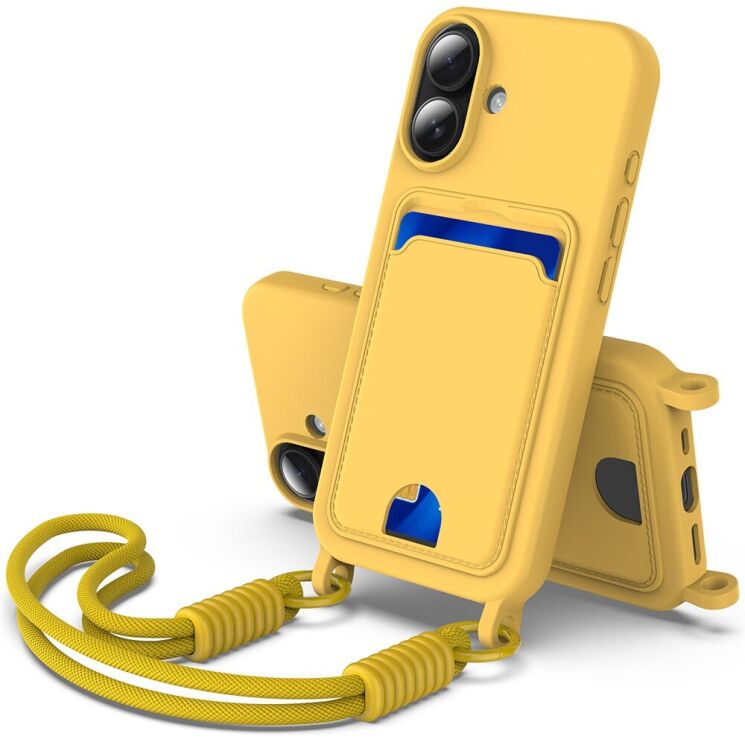 Захисний чохол Reframe Silicone Holder для Apple iPhone 16 - Yellow: фото 1 з 7