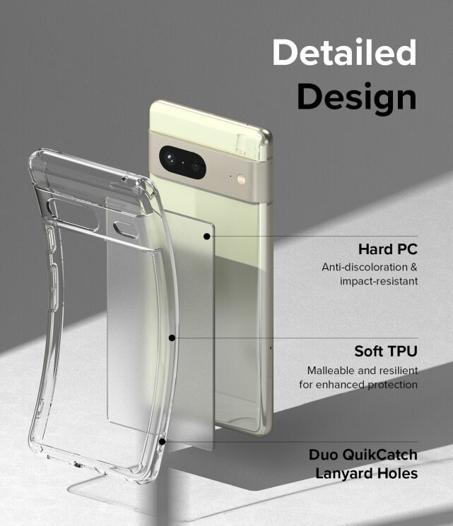 Защитный чехол Ringke Fusion для Google Pixel 7 (8809881267531) - Matte Clear: фото 8 из 13