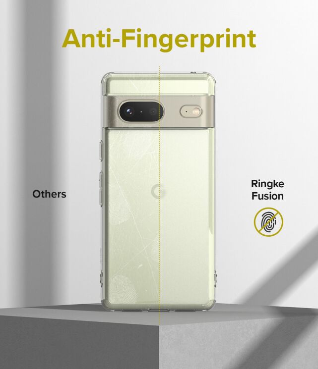 Защитный чехол Ringke Fusion для Google Pixel 7 (8809881267531) - Matte Clear: фото 5 из 13
