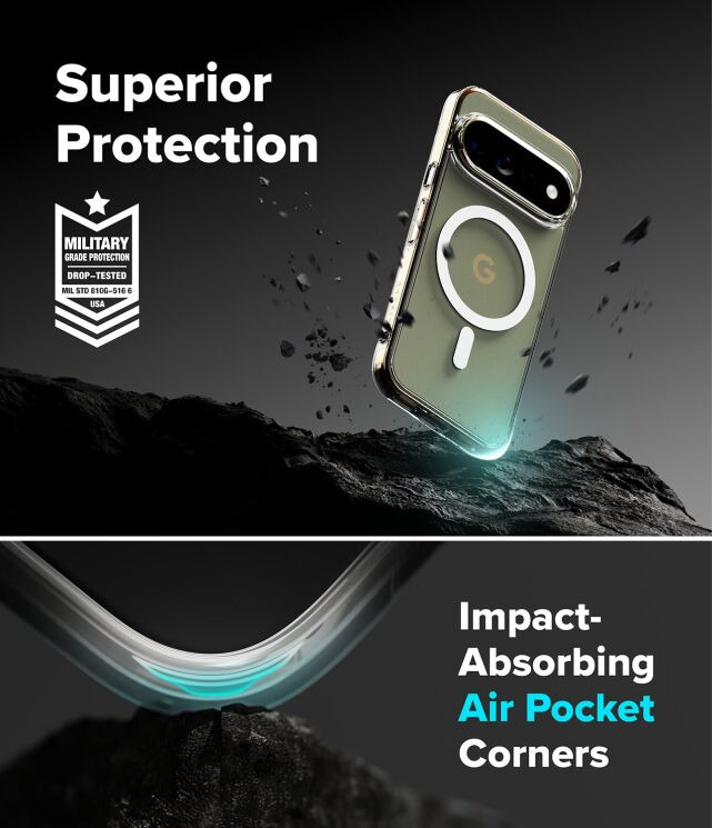 Защитный чехол Ringke Fusion Magnetic для Google Pixel 11 Pro (8800380461055) - Clear: фото 8 из 16