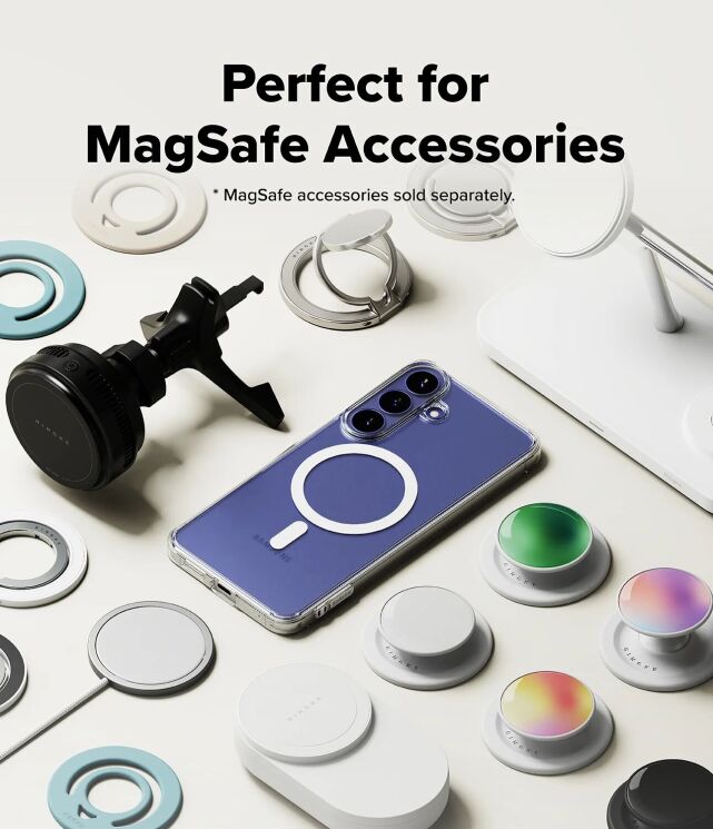 Защитный чехол Ringke Fusion Magnetic для Samsung Galaxy S26 FE (8800380463684) - Clear: фото 8 из 20