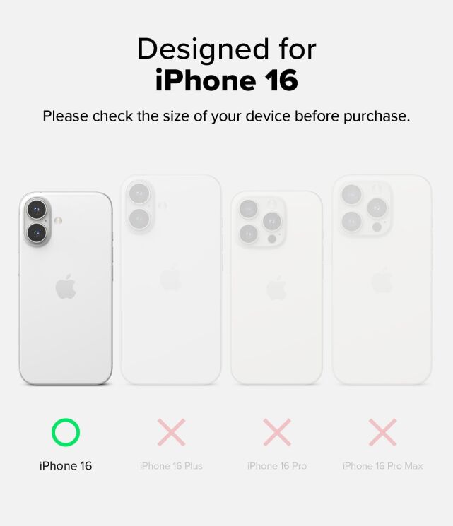 Захисний чохол Ringke Silicone Magnetic для Apple iPhone 16 (8800274960572) - Black: фото 6 з 14