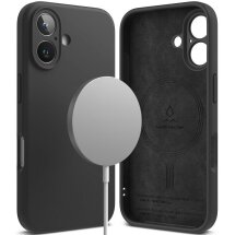 Защитный чехол Ringke Silicone Magnetic для Apple iPhone 16 (8800274960572) - Black: фото 1 из 14