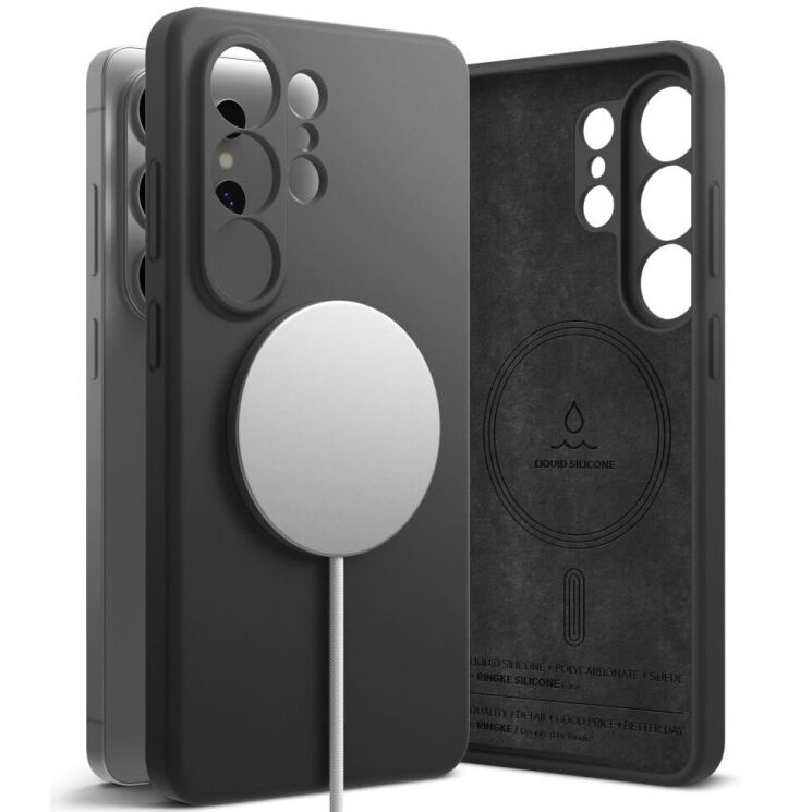 Защитный чехол Ringke Silicone Magnetic для Samsung Galaxy S26 Ultra (S948) 8800328814691 - Black: фото 4 из 18