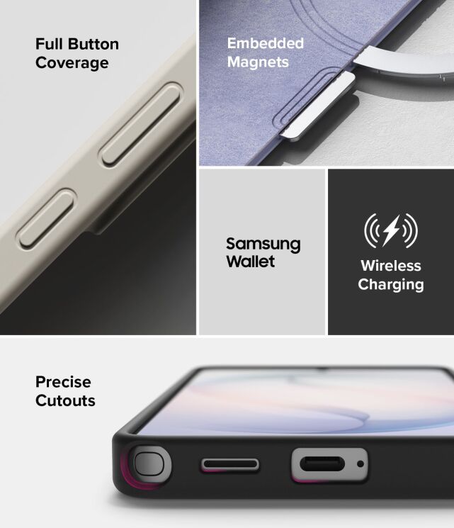 Защитный чехол Ringke Silicone Magnetic для Samsung Galaxy S26 Ultra (S948) 8800328814783 - Pink Sand: фото 14 из 18