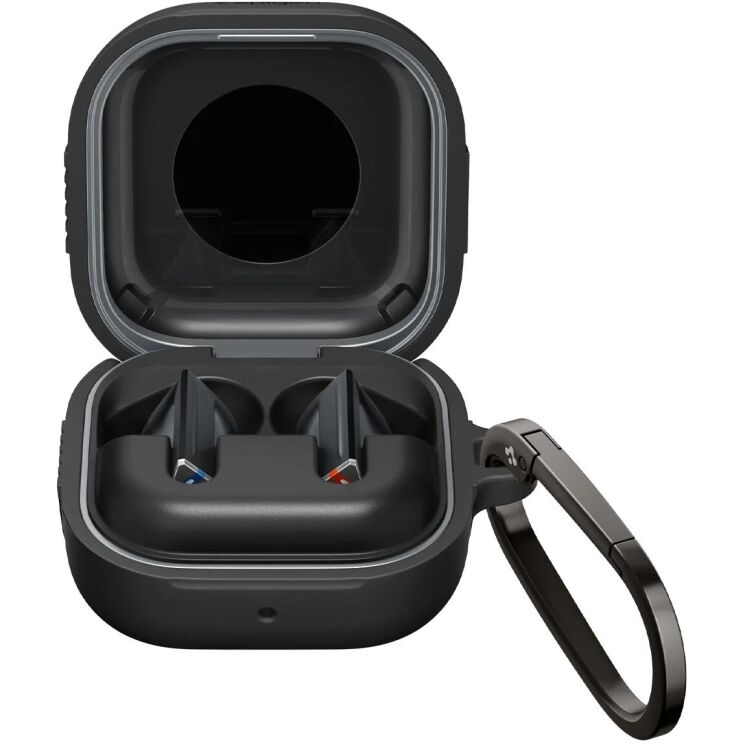 Защитный чехол Spigen Rugged Armor (FH) для Samsung Galaxy Buds 4 / Buds 4 Pro (ACS11200) - Matte Black: фото 4 из 14