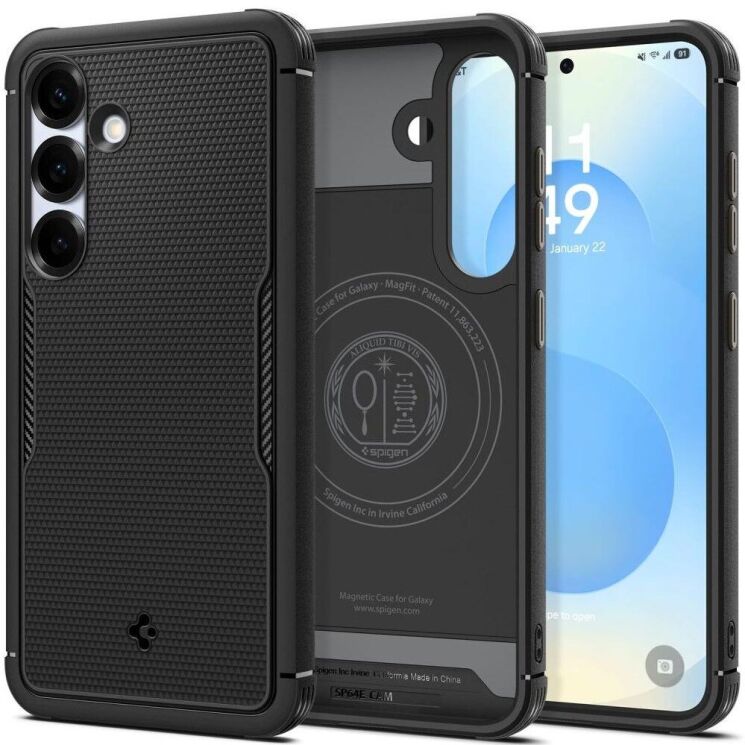 Защитный чехол Spigen (SGP) Core Armor (MagFit) для Samsung Galaxy S25 (S931) ACS08924 - Matte Black: фото 1 из 13