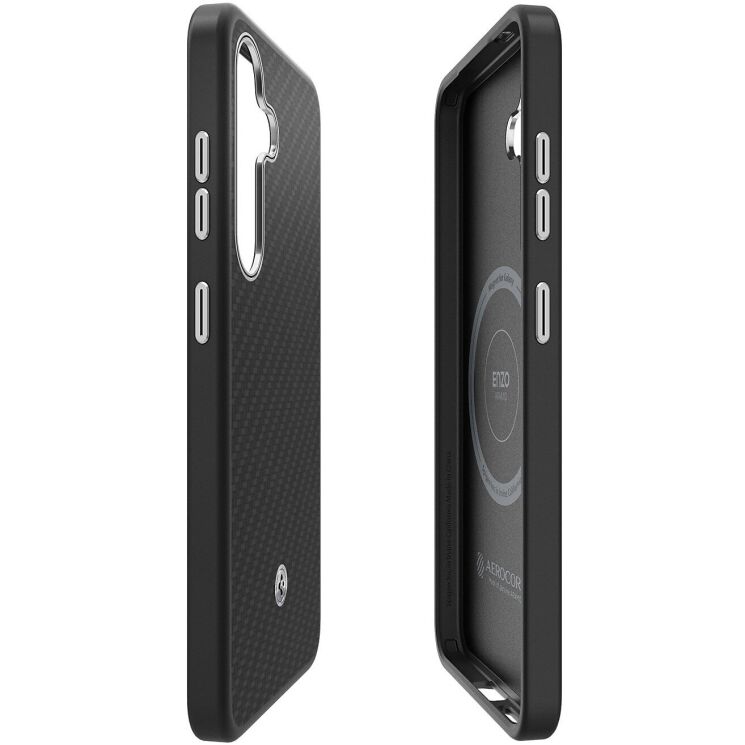 Захисний чохол Spigen (SGP) Enzo Aramid (MagFit) для Samsung Galaxy S25 Plus (S936) ACS09120 / GP-FPS936PGABW - Black / Silver: фото 6 з 6