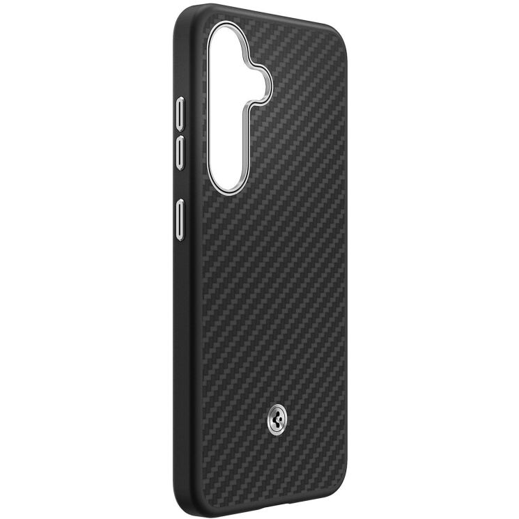 Захисний чохол Spigen (SGP) Enzo Aramid (MagFit) для Samsung Galaxy S25 Plus (S936) ACS09120 / GP-FPS936PGABW - Black / Silver: фото 4 з 6
