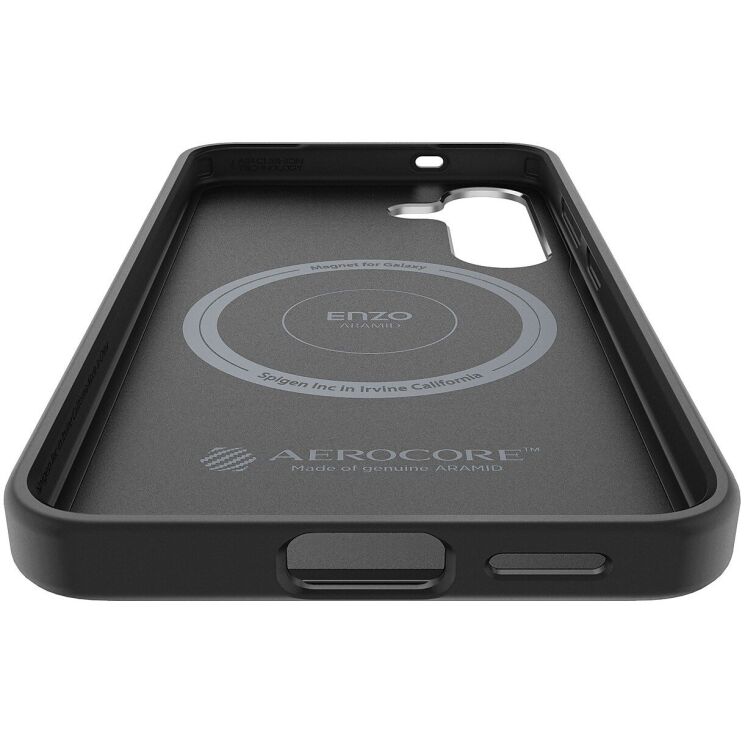 Захисний чохол Spigen (SGP) Enzo Aramid (MagFit) для Samsung Galaxy S25 Plus (S936) ACS09120 / GP-FPS936PGABW - Black / Silver: фото 5 з 6