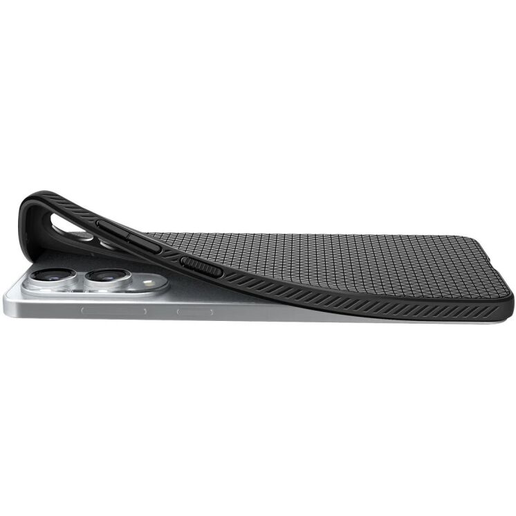 Защитный чехол Spigen (SGP) Liquid Air для Samsung Galaxy S25 Edge (S937) ACS09420 - Matte Black: фото 8 из 22