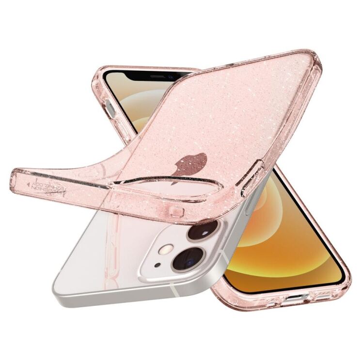 Защитный чехол Spigen (SGP) Liquid Crystal Glitter для Apple iPhone 12 mini - Rose Quartz: фото 6 из 6