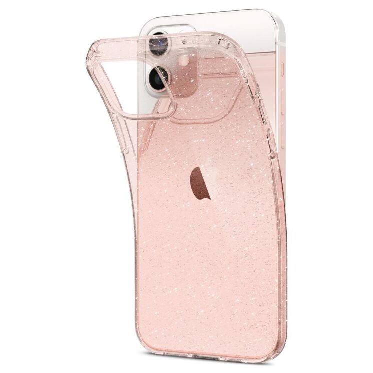 Защитный чехол Spigen (SGP) Liquid Crystal Glitter для Apple iPhone 12 mini - Rose Quartz: фото 5 из 6
