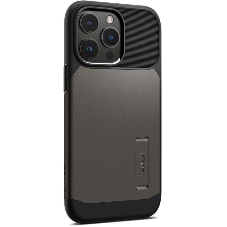 Защитный чехол Spigen (SGP) Slim Armor (MagFit) для Apple iPhone 14 Pro Max - Gunmetal: фото 3 из 10