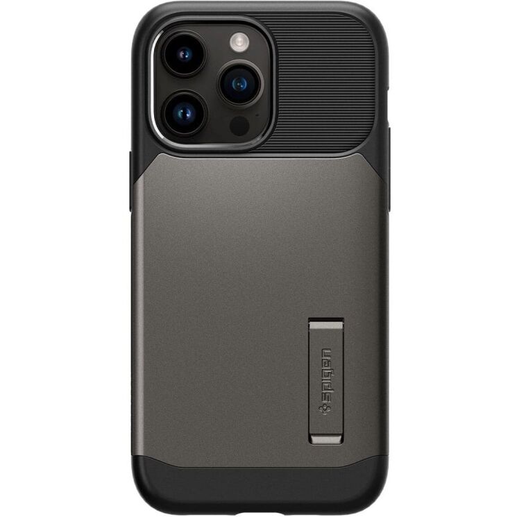 Защитный чехол Spigen (SGP) Slim Armor (MagFit) для Apple iPhone 14 Pro Max - Gunmetal: фото 2 из 10