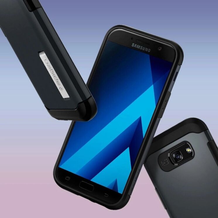 Защитный чехол Spigen (SGP) Slim Armor для Samsung Galaxy A5 (2017) 573CS21359 - Metal Slate: фото 6 из 6