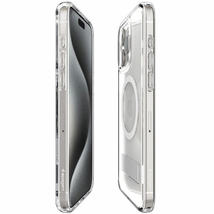 Защитный чехол Spigen (SGP) Slim Armor Essential S (MagFit) для Apple iPhone 15 Pro Max (ACS06452) - Crystal Clear: фото 3 из 18