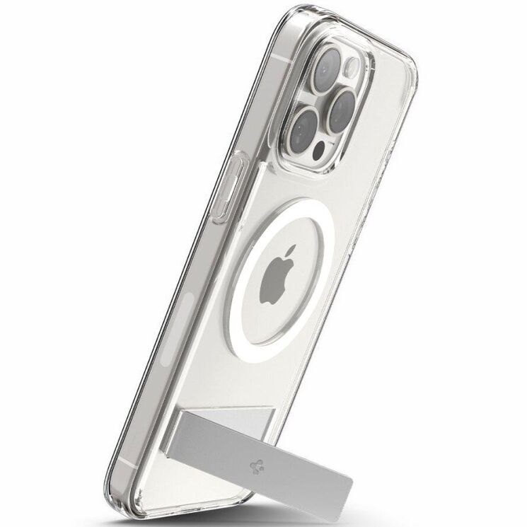 Защитный чехол Spigen (SGP) Slim Armor Essential S (MagFit) для Apple iPhone 15 Pro Max (ACS06452) - Crystal Clear: фото 5 из 18