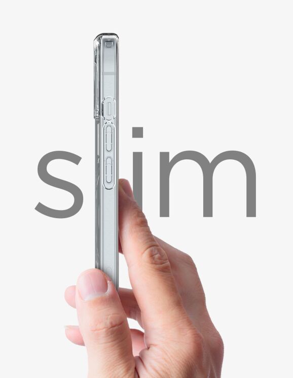 Защитный чехол Spigen (SGP) Slim Armor Essential S (MagFit) для Apple iPhone 15 Pro Max (ACS06452) - Crystal Clear: фото 18 из 18