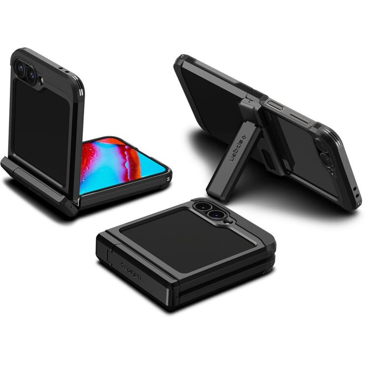 Защитный чехол Spigen (SGP) Tough Armor Pro (FF) для Samsung Galaxy Flip 6 - Black: фото 11 из 19