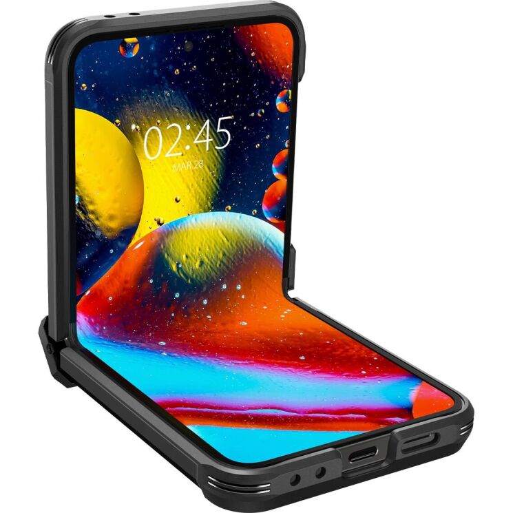 Защитный чехол Spigen (SGP) Tough Armor Pro (FF) для Samsung Galaxy Flip 6 - Black: фото 7 из 19