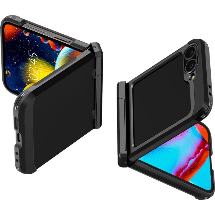 Защитный чехол Spigen (SGP) Tough Armor Pro (FF) для Samsung Galaxy Flip 6 - Black: фото 4 из 19