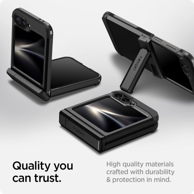 Защитный чехол Spigen (SGP) Tough Armor Pro (FF) для Samsung Galaxy Flip 6 - Black: фото 19 из 19