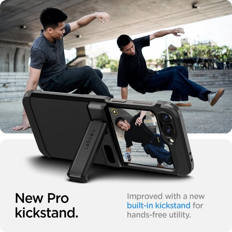 Защитный чехол Spigen (SGP) Tough Armor Pro (FF) для Samsung Galaxy Flip 6 - Black: фото 17 из 19