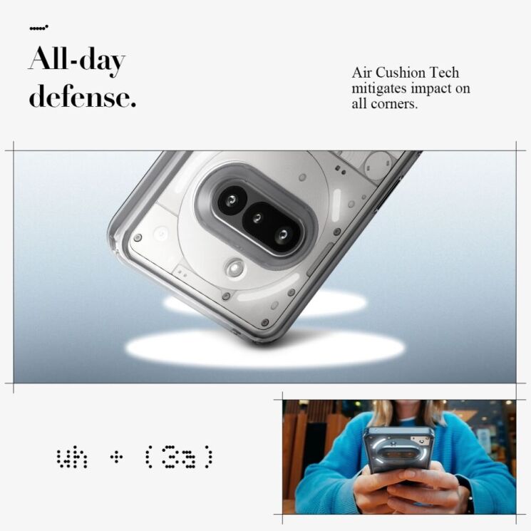 Защитный чехол Spigen (SGP) Ultra Hybrid для Nothing Phone (3a) ACS09373 - Space Crystal: фото 14 из 14
