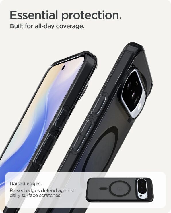 Захисний чохол Spigen (SGP) Ultra Hybrid (MagFit) для Google Pixel 10 / 10 Pro (ACS09702) - Clear / White: фото 14 з 17