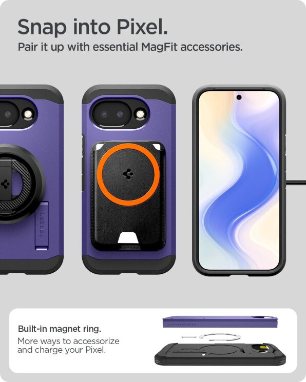 Защитный чехол Spigen Tough Armor (MagFit) для Google Pixel 10a (ACS11281) - Ash Violet: фото 13 из 13