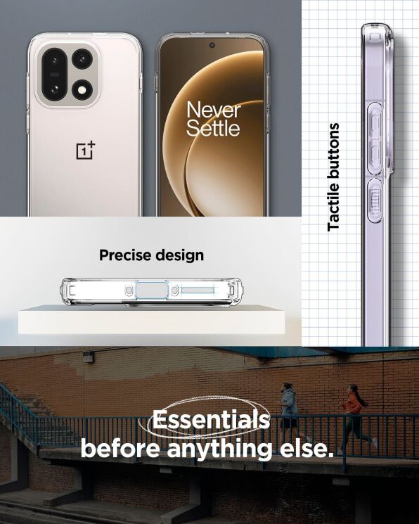 Защитный чехол Spigen Ultra Hybrid для OnePlus 15 (ACS09785) - Crystal Clear: фото 16 из 16