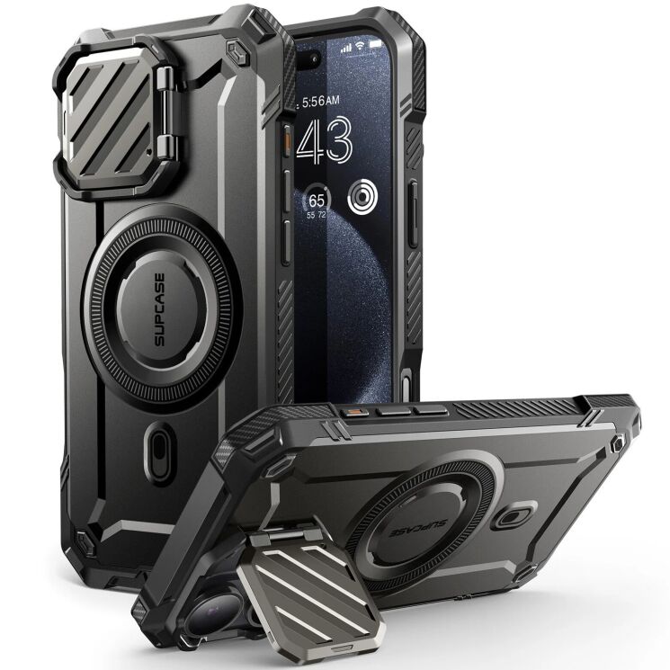 Защитный чехол Supcase Unicorn Beetle MAG XT MagSafe для Apple iPhone 16 (843439150287) - Black: фото 1 из 12