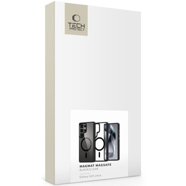Защитный чехол Tech-Protect Magmat MagSafe для Samsung Galaxy S25 Ultra (S938) - Black / Clear: фото 2 из 5