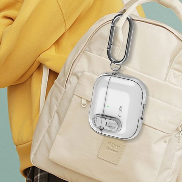 Защитный чехол Tech-Protect Slim Hook для Apple AirPods 4 - Clear: фото 7 из 7