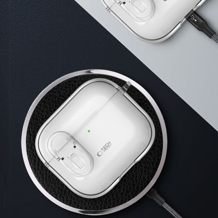 Защитный чехол Tech-Protect Slim Hook для Apple AirPods 4 - Clear: фото 5 из 7
