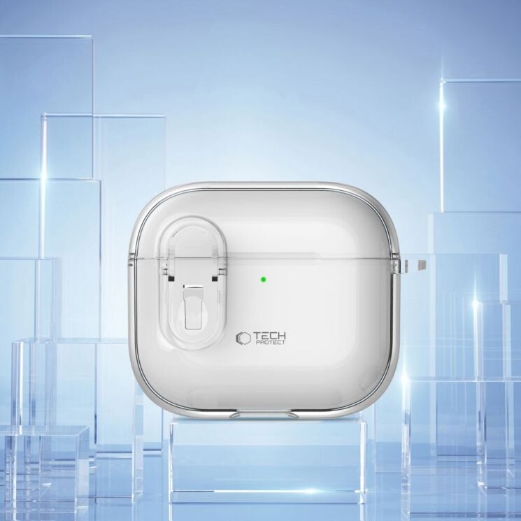 Защитный чехол Tech-Protect Slim Hook для Apple AirPods 4 - Clear: фото 2 из 7