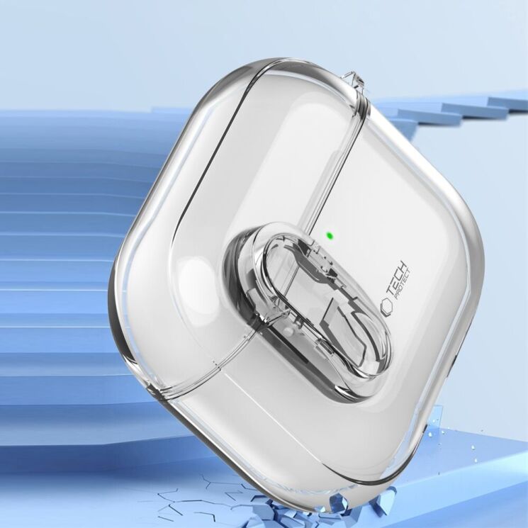Защитный чехол Tech-Protect Slim Hook для Apple AirPods 4 - Clear: фото 3 из 7