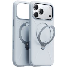 Чохол з кільцем-підставкою TORRAS Ostand Q3 Silicone (with MagSafe) для iPhone 17 Pro Max - Baby Blue: фото 1 з 7