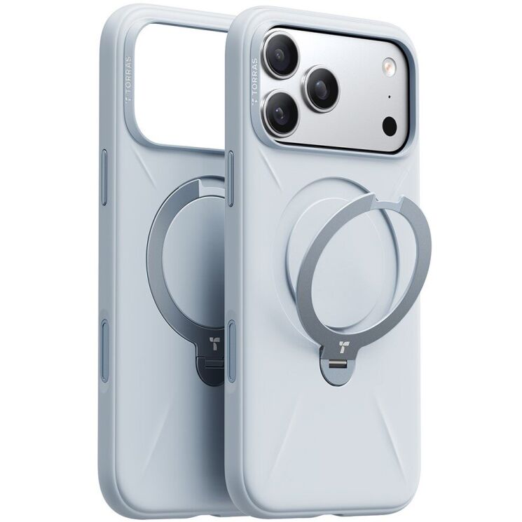 Защитный чехол TORRAS Ostand Spin Fusion для Apple iPhone 17 Pro Max - Baby Blue: фото 2 из 7