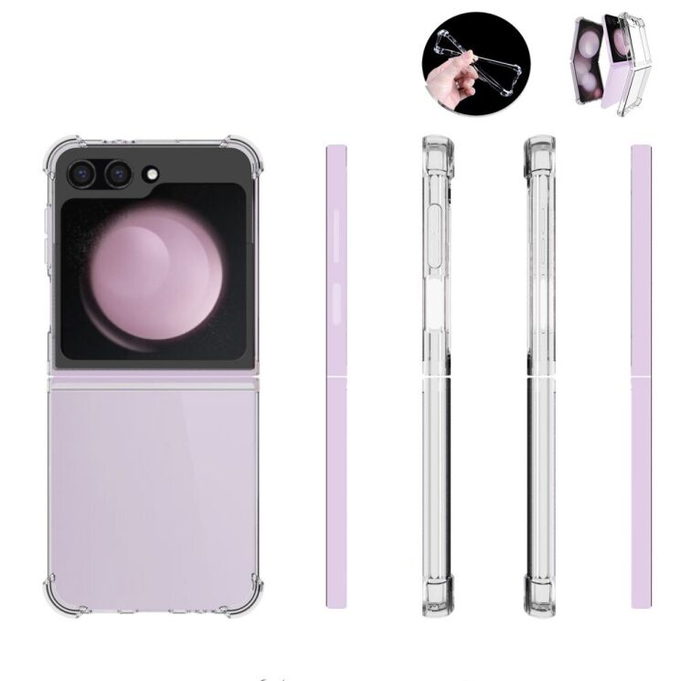Защитный чехол UniCase AirBag для Samsung Galaxy Flip 6 - Transparent: фото 6 из 6