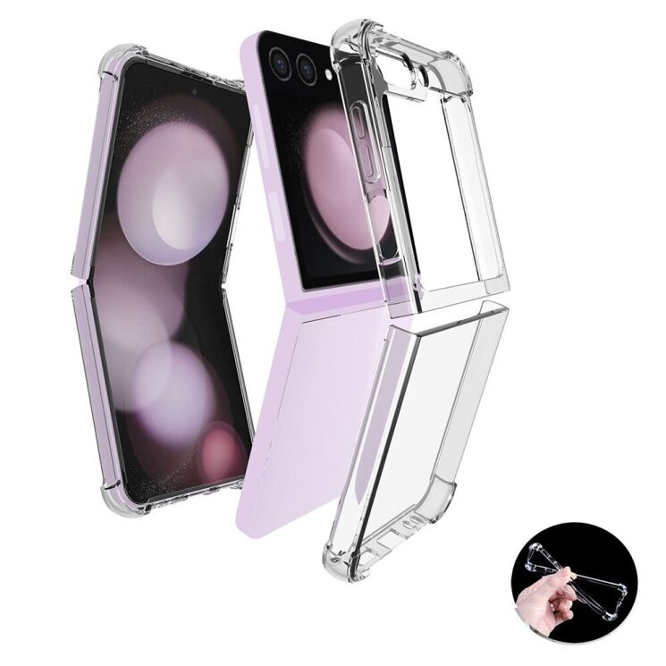 Защитный чехол UniCase AirBag для Samsung Galaxy Flip 6 - Transparent: фото 5 из 6