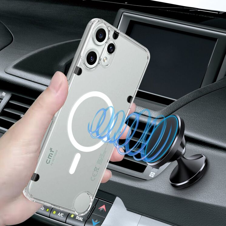 Захисний чохол UniCase AirBag MagSafe для Nothing CMF Phone 2 Pro - Clear: фото 5 з 7