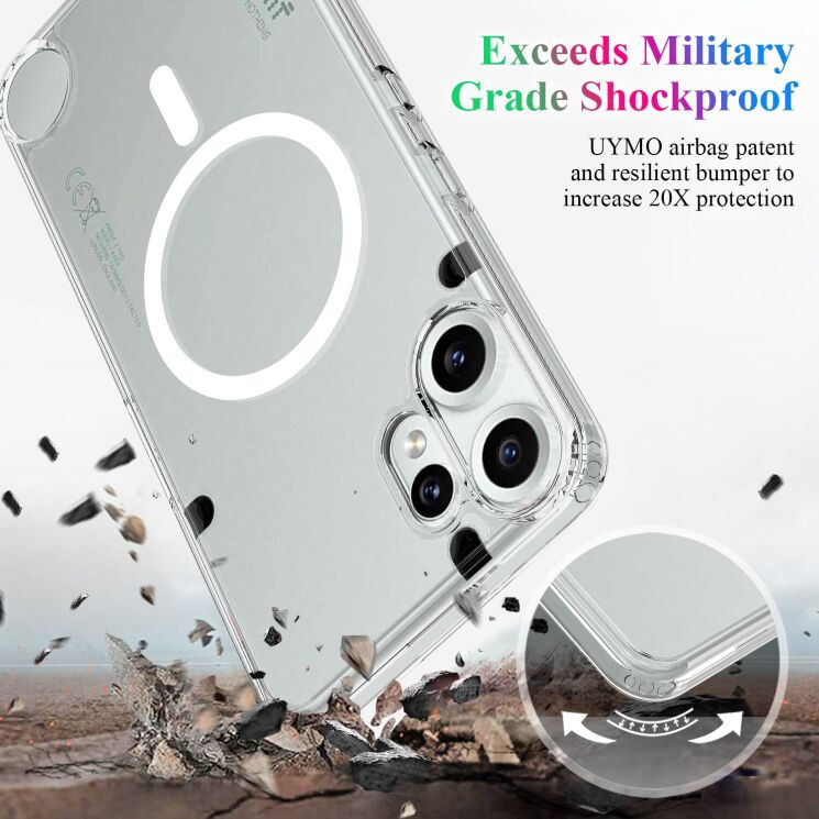 Захисний чохол UniCase AirBag MagSafe для Nothing CMF Phone 2 Pro - Clear: фото 7 з 7